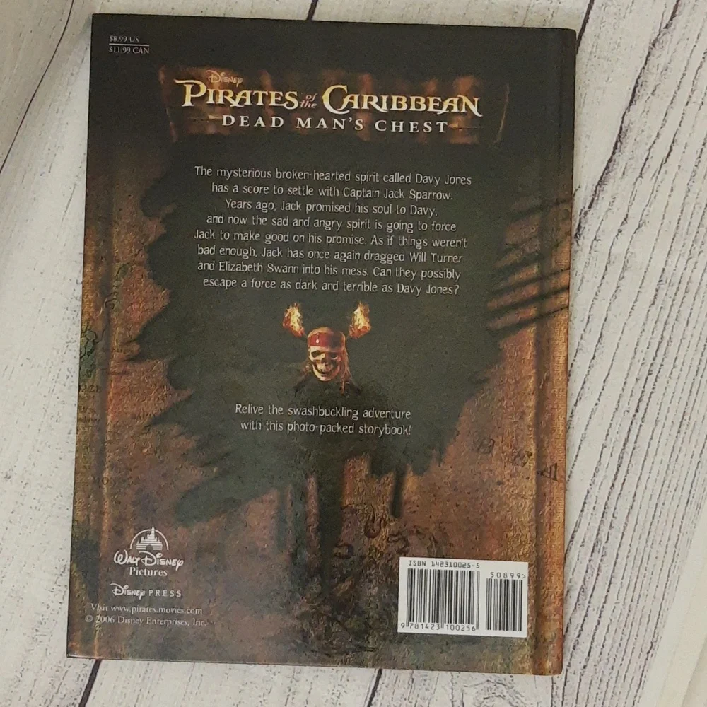Disney Pirates of the Caribbean Dead Man's Chest Movie Storybook Hardcover Book